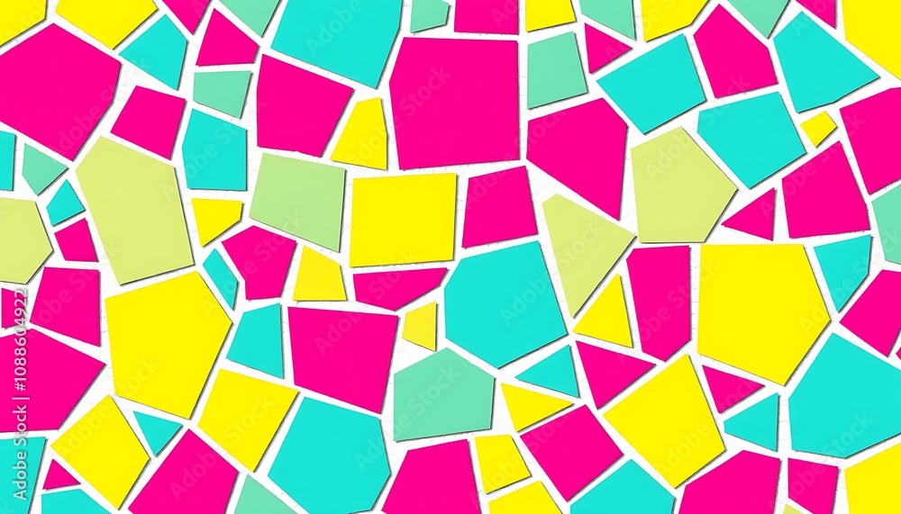 Colorful Geometric Mosaic Pattern, Colorful Geometric Mosaic Pattern,