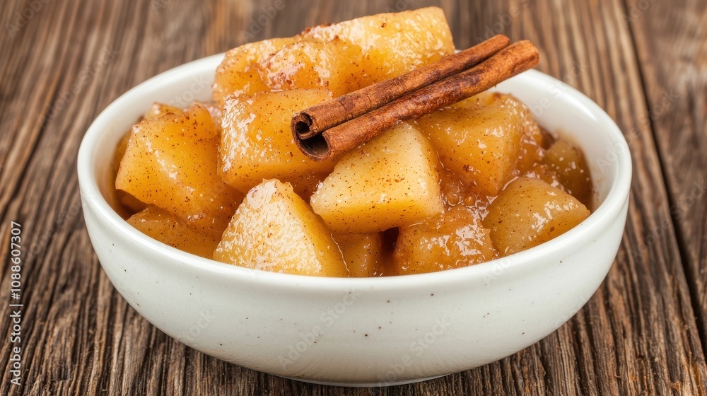 Cozy Autumn Event Homemade Apple Compote with Cinnamon Kitchen Food Photography Rustic Setting Comforting Recipe Cozy Autumn Event Homemade Apple Compote with Cinnamon Kitchen Food Photography Rustic Setting Comforting Recipe