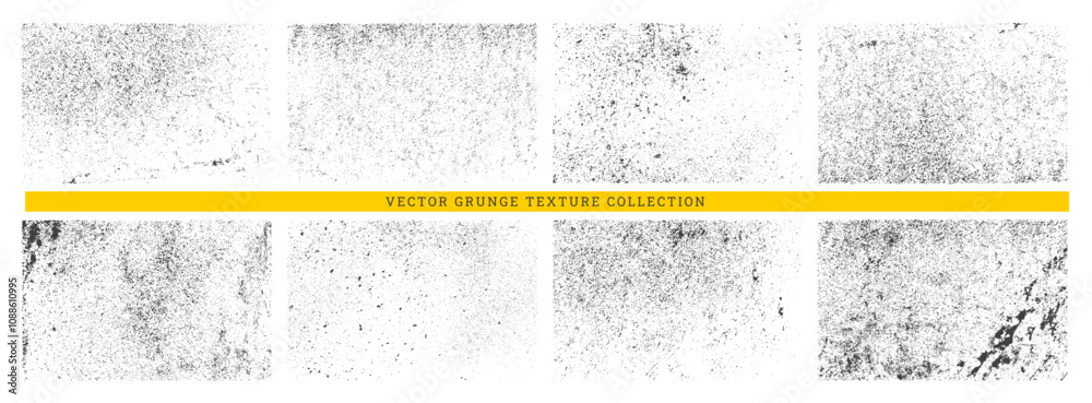 Grunge overlay texture banner collection, Different types of texture stamps set. Vector collection, grunge, distressed, texture, background, vintage collection