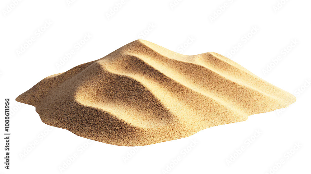 Natural sand dunes isolated on transparent background. Natural sand dunes isolated on transparent background.