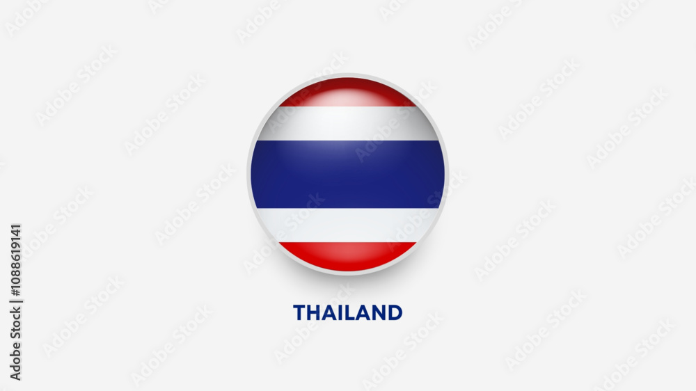 Naklejka premium thailand flag 3d flag vector illustrator 