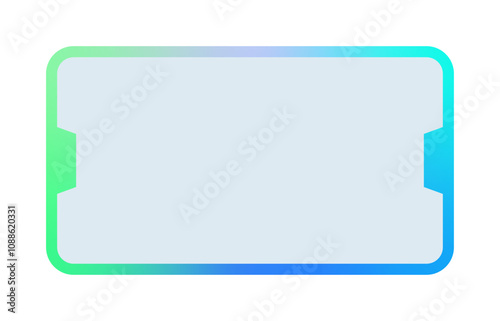 Futuristic element vector illustration. Colorful lower third video overlay.