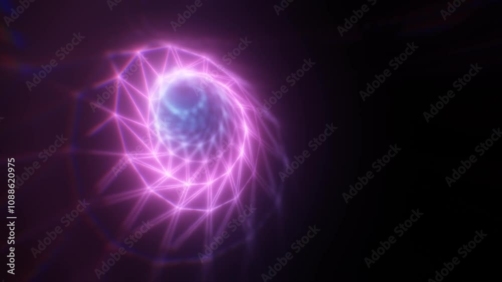 A mesmerizing pink and blue vortex with a geometric wireframe futuristic glowing tunnel effect for conveying technology, digital worlds, or abstract energy, video in high quality 4k A mesmerizing pink and blue vortex with a geometric wireframe futuristic glowing tunnel effect for conveying technology, digital worlds, or abstract energy, video in high quality 4k