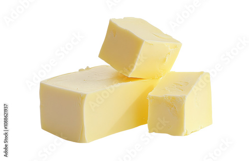 High-Quality PNG of Stick of butter, cut, isolated on transparent png – High Resolution