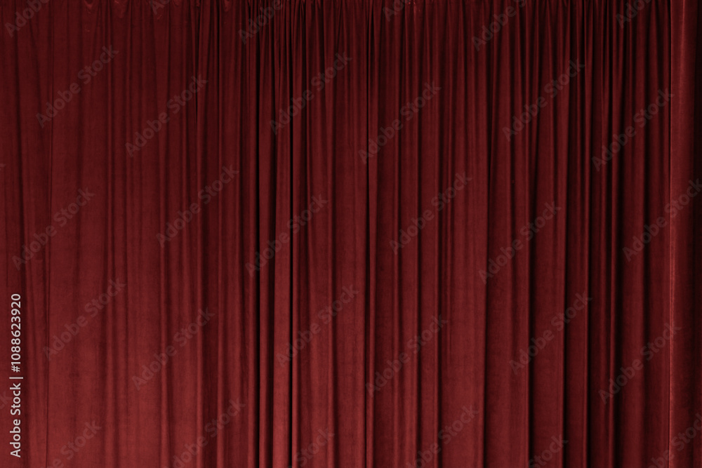 Red curtain in theatre background Red curtain in theatre background