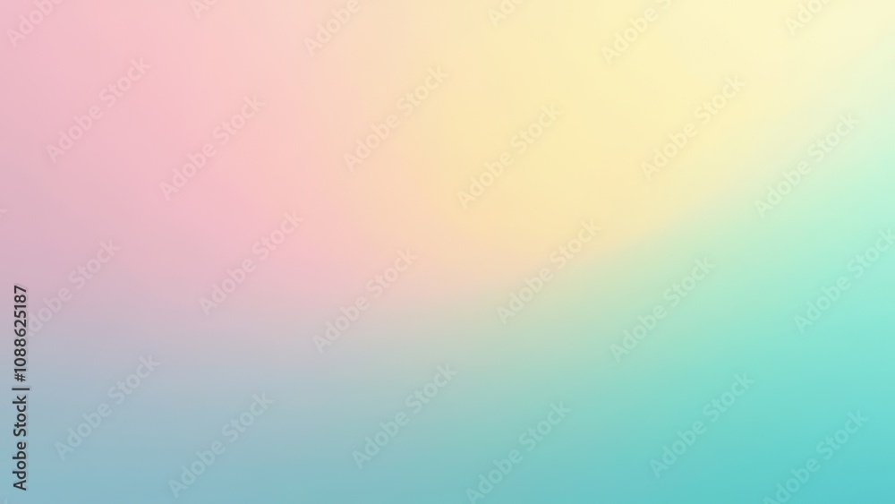 Obraz premium Soft pastel gradient background with subtle rainbow colors