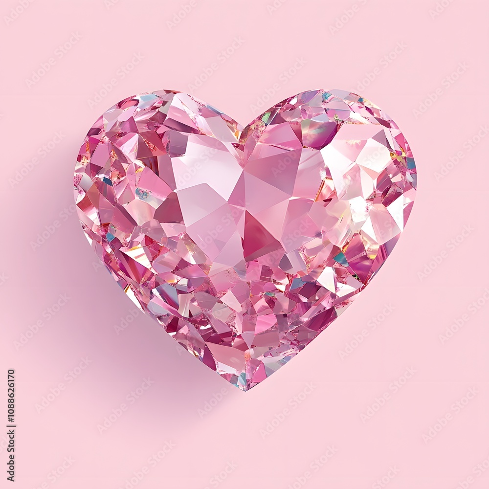 pink heart Diamond atmospheric lighting background,generation AI pink heart Diamond atmospheric lighting background,generation AI