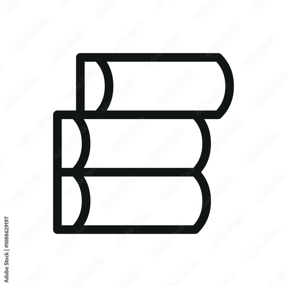 Boarding lining block house isolated icon, log lap cladding vector ...