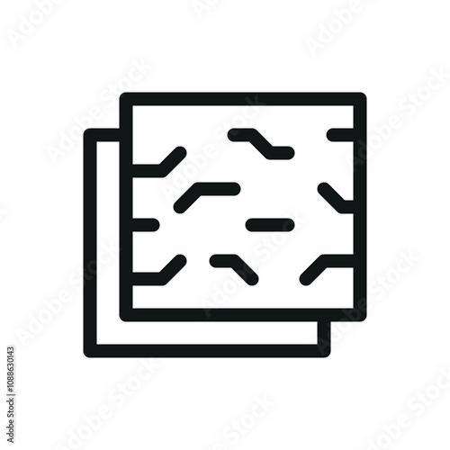 Oriented strand board isolated icon, OSB board vector symbol with editable stroke