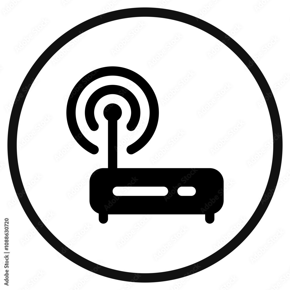 Editable vector wifi router icon. Part of a big icon set family. Perfect for web and app interfaces, presentations, infographics, etc Editable vector wifi router icon. Part of a big icon set family. Perfect for web and app interfaces, presentations, infographics, etc