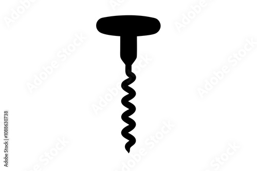 Corkscrew | isolated silhouette vector illustration on white background