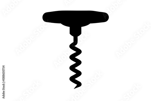 Corkscrew | isolated silhouette vector illustration on white background