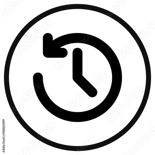 Editable vector history, turn back time icon. Part of a big icon set family. Perfect for web and app interfaces, presentations, infographics, etc