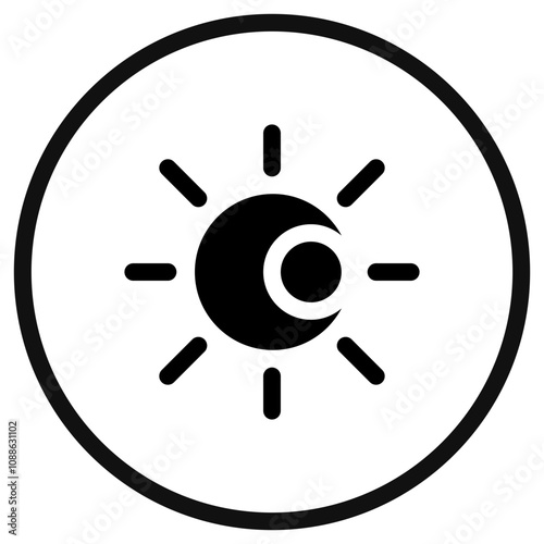 Editable vector sun and moon icon. Part of a big icon set family. Perfect for web and app interfaces, presentations, infographics, etc