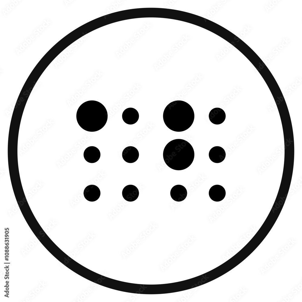 Editable braille vector icon. Part of a big icon set family. Perfect for web and app interfaces, presentations, infographics, etc Editable braille vector icon. Part of a big icon set family. Perfect for web and app interfaces, presentations, infographics, etc