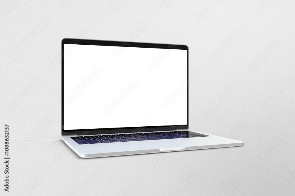 Empty Laptop mockup on gray background Empty Laptop mockup on gray background