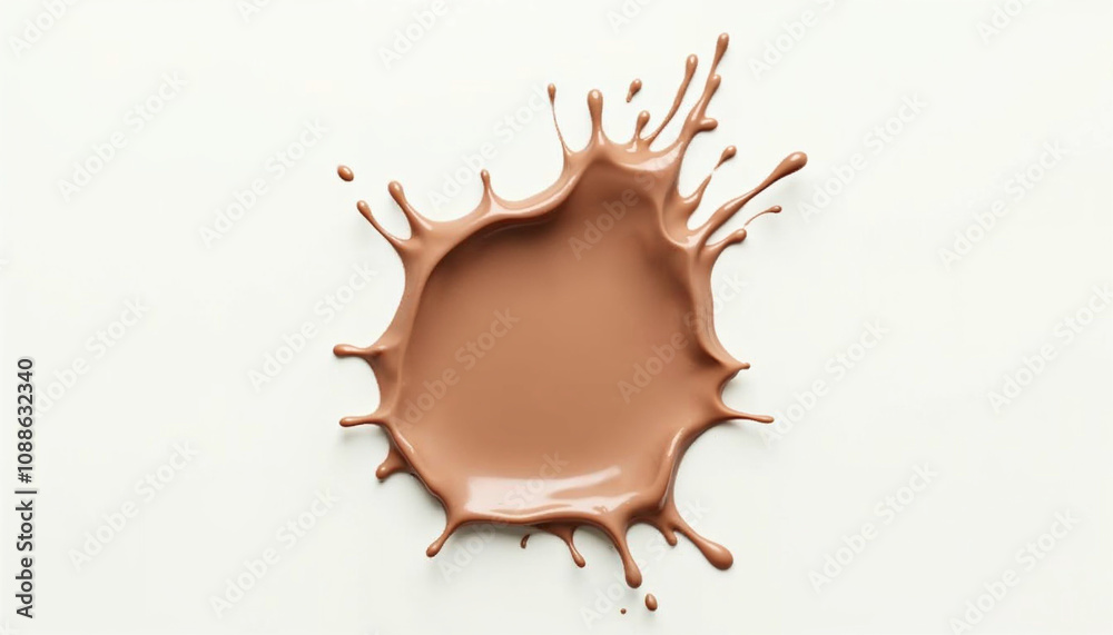 Coffee or chocolate milk splash Isolated on white background real shoot. Coffee or chocolate milk splash Isolated on white background real shoot.