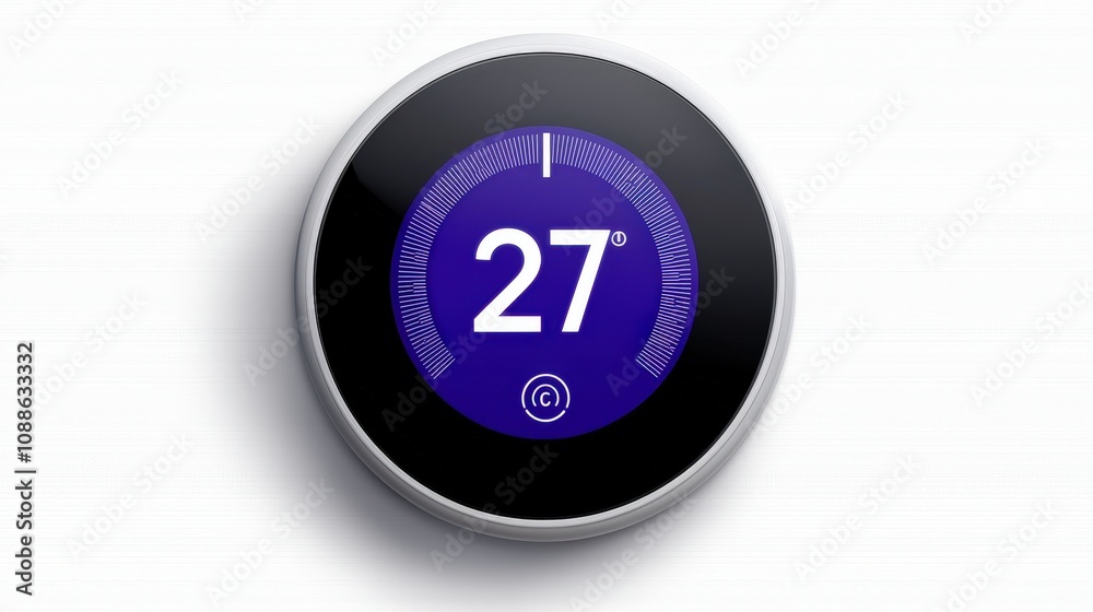 Smart Thermostat Digital Display 27 Degrees Celsius Home Automation Temperature Control Energy Smart Thermostat Digital Display 27 Degrees Celsius Home Automation Temperature Control Energy