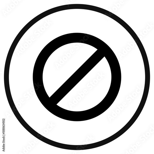Editable vector stop prohibitions block icon. Part of a big icon set family. Perfect for web and app interfaces, presentations, infographics, etc