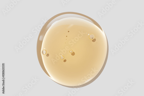 Cosmetic skin care texture serum, oil, shampoo, cleansing oil or cleansing face gel with retinol, vitamine c or collagen or acids aha, bha, pha photo