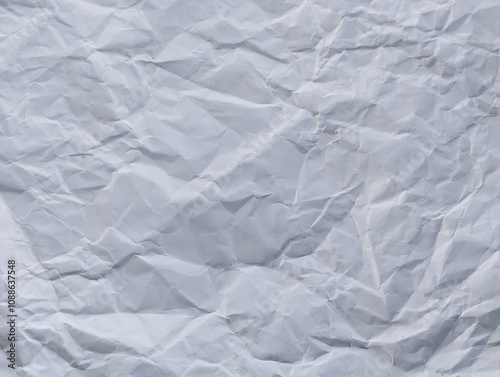 White crumpled blank paper abstrack texture background 