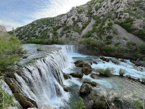 Visoki buk waterfall on Zrmanja river (Velebit Nature Park, Croatia) - Wasserfall Visoki buk am Fluss Zrmanja (Naturpark Velebit, Kroatien) - Slap Visoki buk na rijeci Zrmanji (Park prirode Velebit) photo