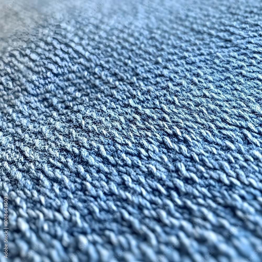 High-quality close-up of blue jersey fabric, featuring tightly woven knit texture, smooth matte finish, captured under soft studio lighting. High-quality close-up of blue jersey fabric, featuring tightly woven knit texture, smooth matte finish, captured under soft studio lighting.