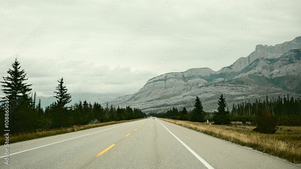 Fototapeta premium Scenic highway through mountainous landscape