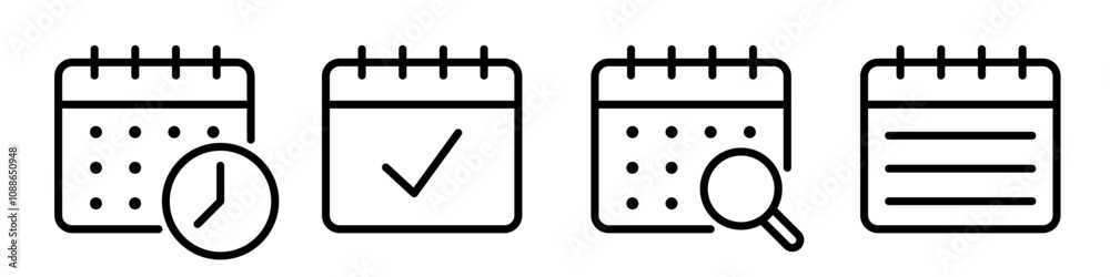 Calendar icon. Calendar icon set Calendar icon. Calendar icon set