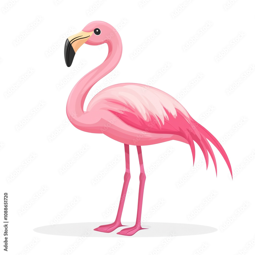 Fototapeta premium Pink Flamingo Illustration