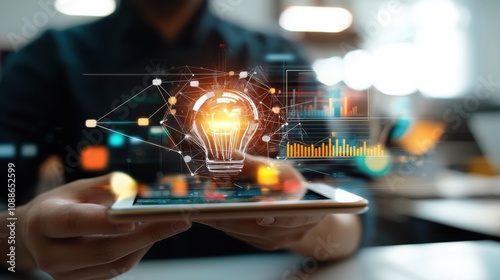 Analyzing Competitor Strategies - Marketing Professional with Tablet in Creative Workspace