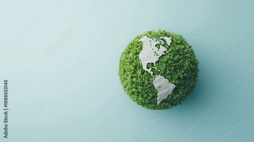 Green Earth Globe Sustainable Planet Ecology Concept Green Earth Globe Sustainable Planet Ecology Concept