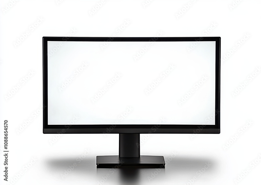 sleek black computer monitor with blank screen, ideal for various settings. Perfect for home or office use, showcasing modern design and functionality sleek black computer monitor with blank screen, ideal for various settings. Perfect for home or office use, showcasing modern design and functionality