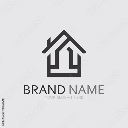 Home logo icon vector illustration design template.Home and house logo design vector, logo , architecture and building, design property , stay at home estate Business logo.