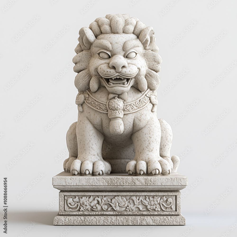 A cute small stone lion statue from ancient China A cute small stone lion statue from ancient China
