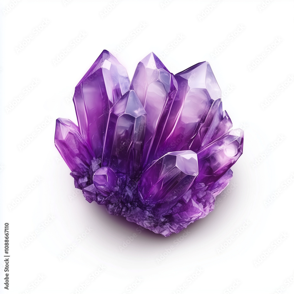 A purple natural crystal stone icon A purple natural crystal stone icon