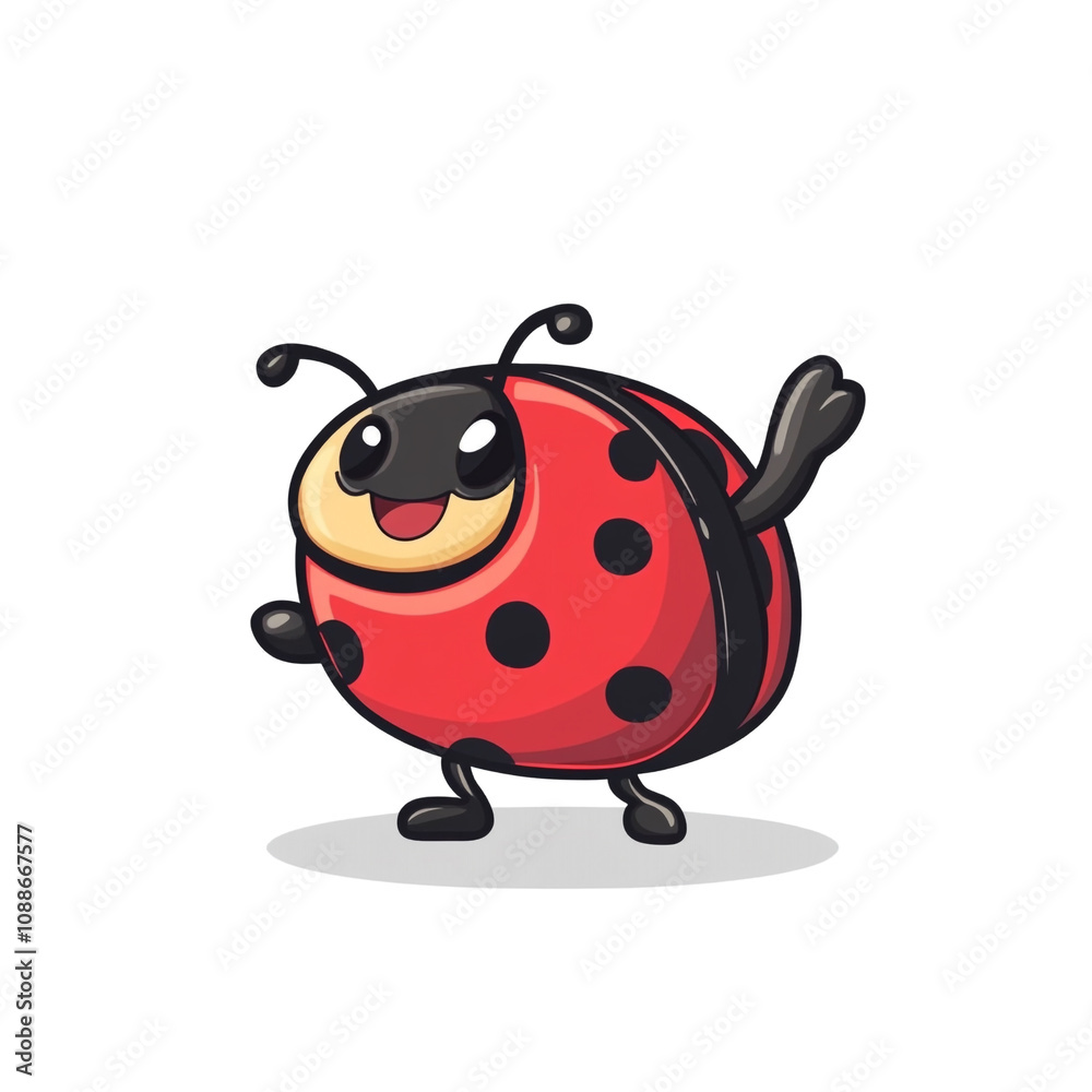 Cute Cartoon Ladybug Illustration Cute Cartoon Ladybug Illustration