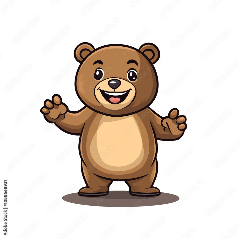 Fototapeta premium Smiling Cartoon Bear