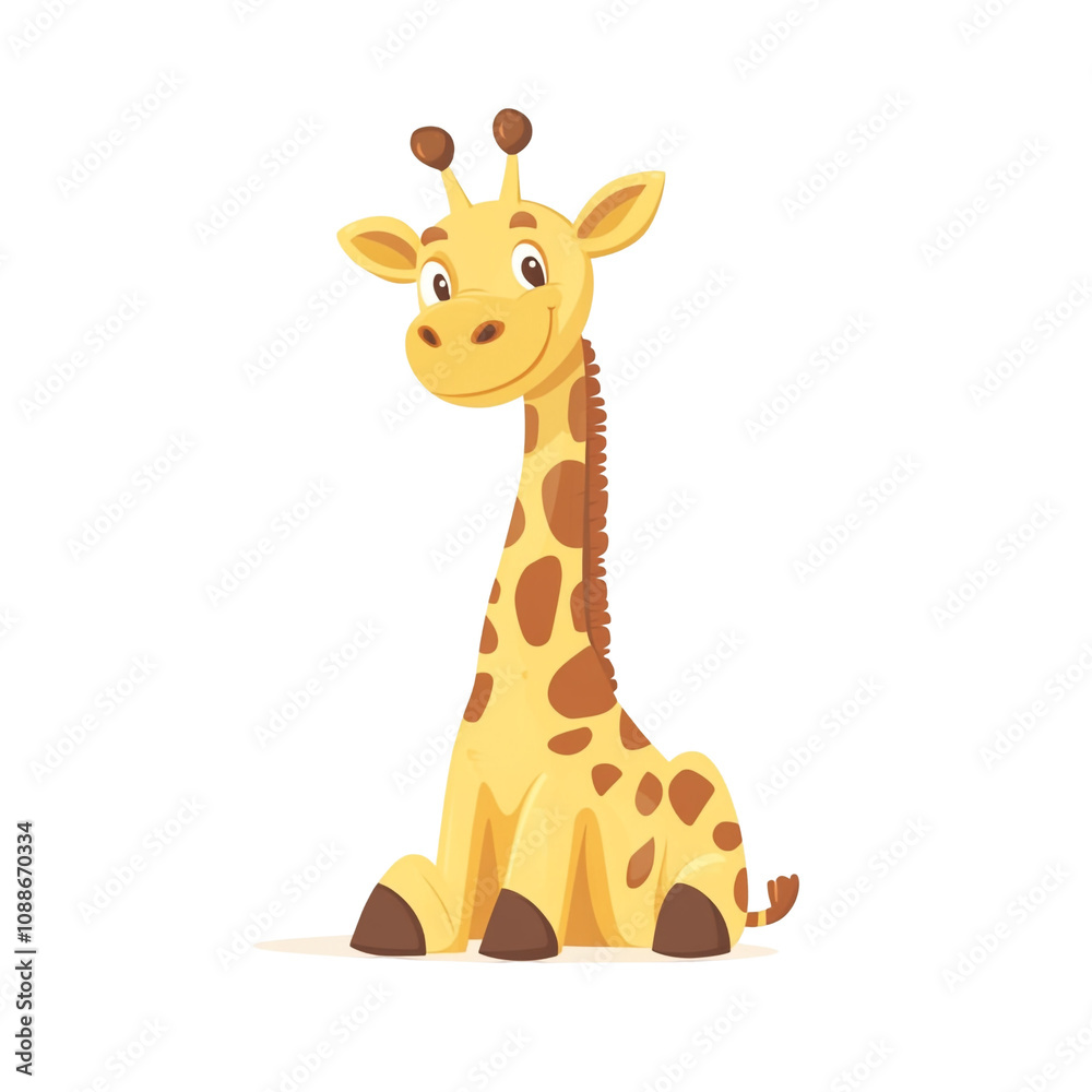 Obraz premium Cute Cartoon Giraffe Illustration