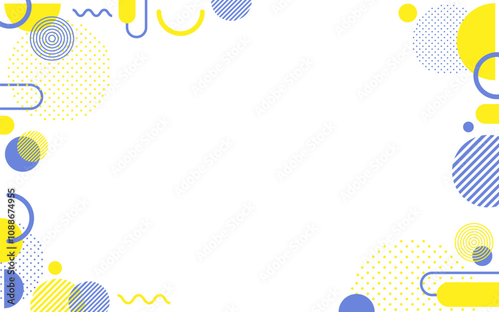 Blue and yellow abstract geometric shapes design element background. White backgrounds. geometric shapes blue and yellow, modern shapes. Illustration vector 10 eps. Blue and yellow abstract geometric shapes design element background. White backgrounds. geometric shapes blue and yellow, modern shapes. Illustration vector 10 eps.