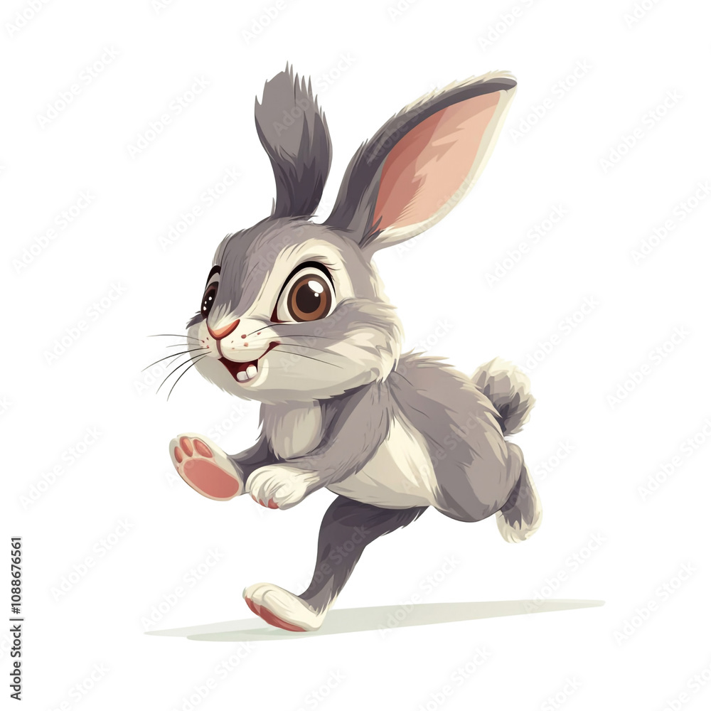 Obraz premium Cute Bunny Running