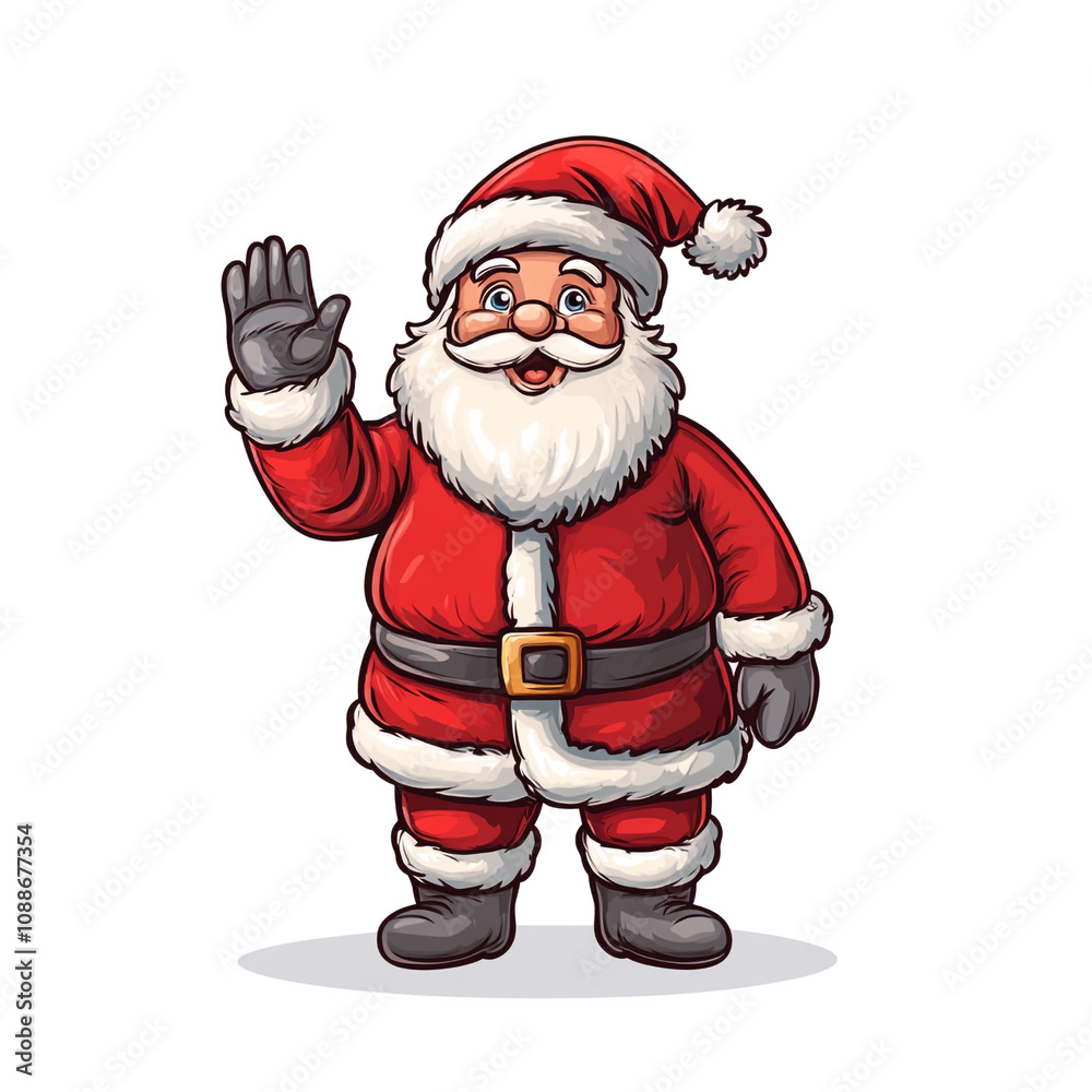 Cheerful Santa Claus Illustration Cheerful Santa Claus Illustration