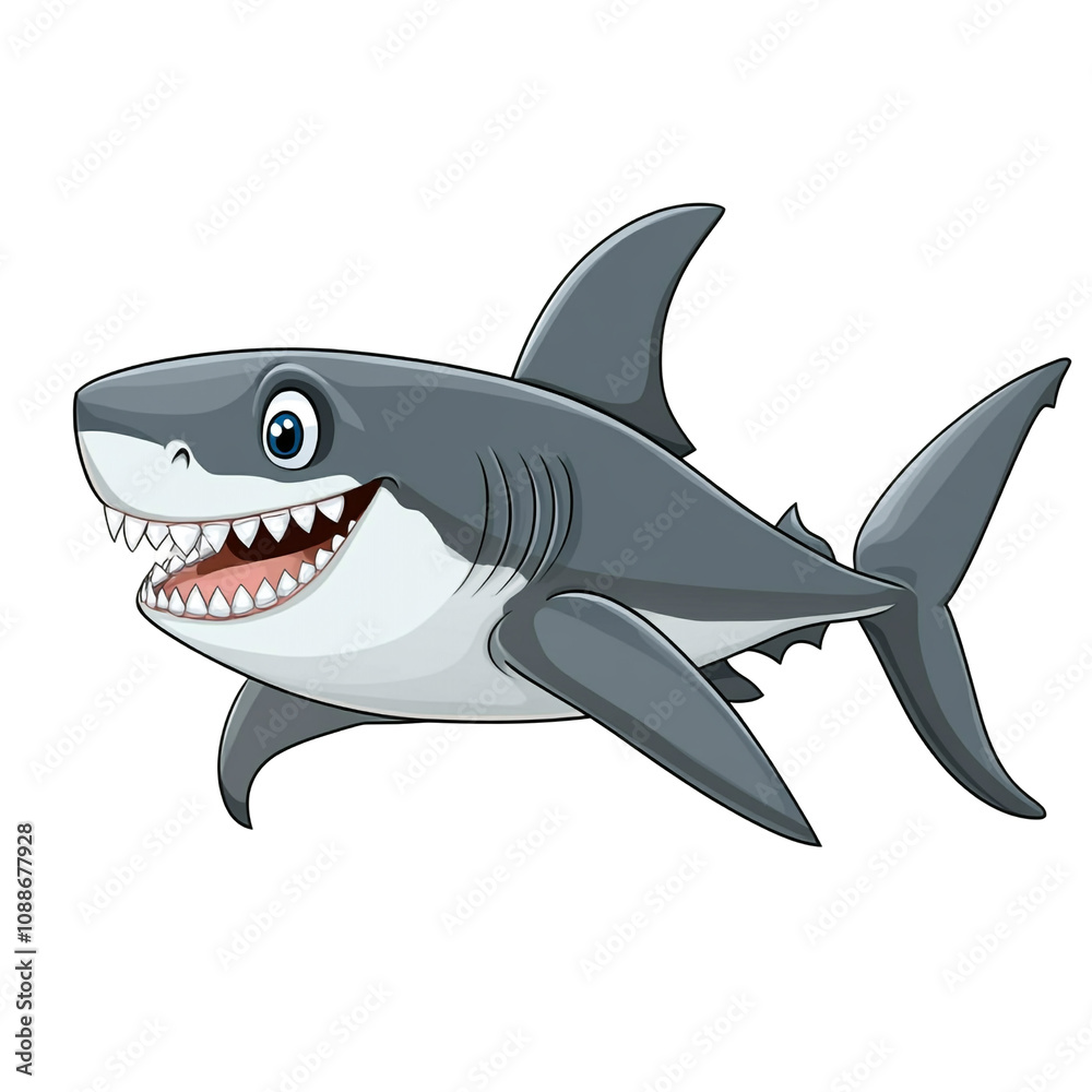 Smiling Cartoon Shark Smiling Cartoon Shark