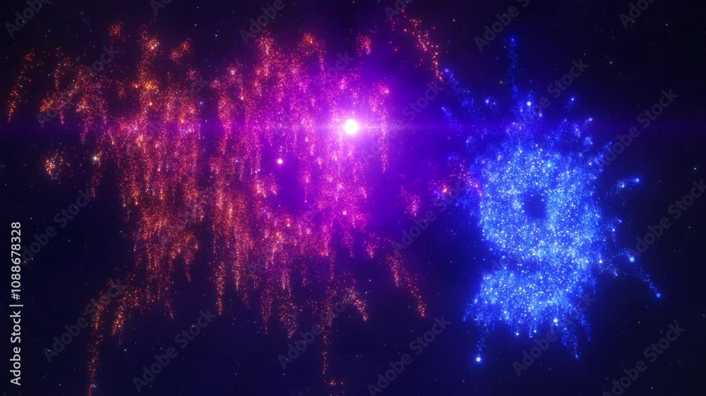 Countdown to 2025 New Year with Animated Firework Numbers and Text.