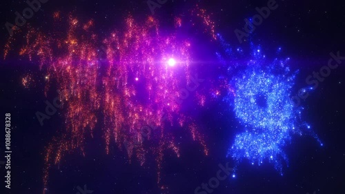 Countdown to 2025 New Year with Animated Firework Numbers and Text.