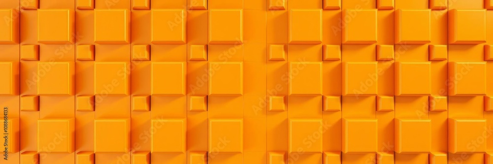 Orange and yellow glossy blocks arranged in a precise pattern creating a contemporary tech wallpaper 3d render, glossy, 3d, blocks Orange and yellow glossy blocks arranged in a precise pattern creating a contemporary tech wallpaper 3d render, glossy, 3d, blocks