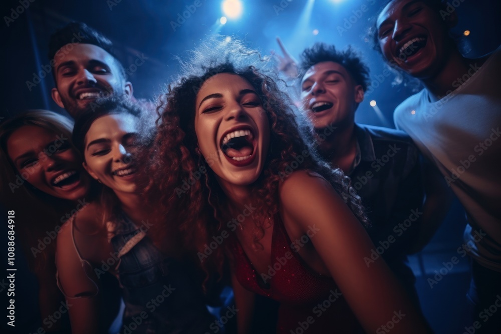 Partying nightclub laughing adult. Partying nightclub laughing adult.