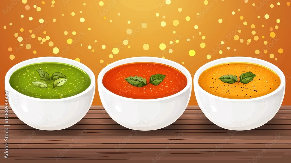 Slow-Cooked Classic Holiday Soups with Cozy Garnishes Kitchen Food Photography Warm Environment Close-up View Slow-Cooked Classic Holiday Soups with Cozy Garnishes Kitchen Food Photography Warm Environment Close-up View