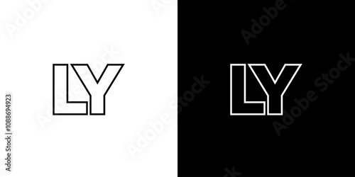 Letter L and Y, LY logo design template. Minimal monogram initial based logotype.