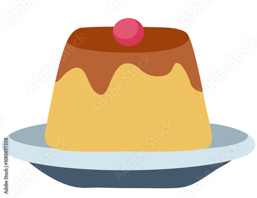 piece of puddings on plate